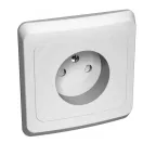                  ЭТЮД Розетка скрытая без заземления со шторками белая
               