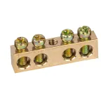                  Шина NO-122-12 PEN земля-ноль 6х9мм 4/1 латунная с креплениями по центру
               