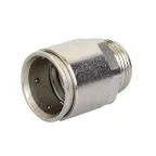 Муфта труба-коробка диаметр 16мм IP66/IP67 М16х1.5 никелированная латунь