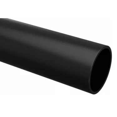 Труба гладкая ПВХ жесткая d20 мм (2 м) (50 м/уп) черная -Plast