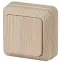 Выключатель Intro Quadro 2-101-11 одноклавишный 10А-250В, IP20, ОУ, сосна