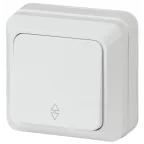 Переключатель Intro Quadro 2-103-01 одноклавишный 10А-250В, IP20, ОУ, белый