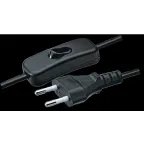 Шнур NPS-FS-170-2x0.5-BL 1.7м с выкл. черный Nav