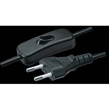 Шнур NPS-FS-170-2x0.5-BL 1.7м с выкл. черный Nav