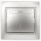 Переключатель Intro Plano 1-103-03 одноклавишный 10А-250В, IP20, СУ, алюминий