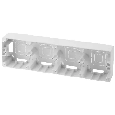 Коробка накладного монтажа 4 поста, Эра12, белый 12-6104-01