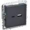 BRITE Розетка USB A+C 18Вт РЮ11-1-БрГ графит
