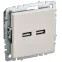 BRITE Розетка USB A+A 5В 3,1А РЮ10-1-БрКр бежевый