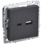BRITE Розетка USB A+C 18Вт РЮ11-1-БрЧ черный