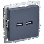                  BRITE Розетка USB A+A 3.1А РЮ10-1-БрМ маренго
               