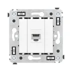 Avanti Компьютерная розетка RJ-45 без шторки в стену, кат.5е одинарная,Белое облако