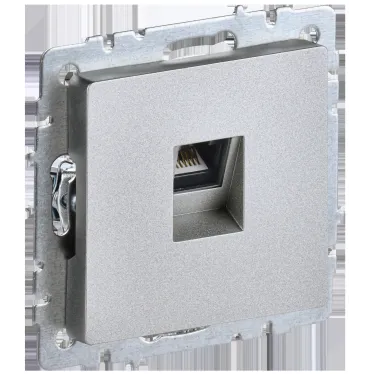 BRITE Розетка компьютерная RJ45 кат.6 РК11-БрА алюминий IEK