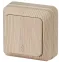 Переключатель Intro Quadro 2-103-11 одноклавишный 10А-250В, IP20, ОУ, сосна