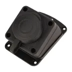 Розетка штепсельная угловая влагозащищенная стационарная ОУ, 2P+PE 230V,16 А, IP44 каучук, REXANT
