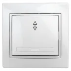 Переключатель Intro Plano 1-103-01 одноклавишный 10А-250В, IP20, СУ, белый