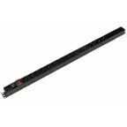 Блок розеток. вертикальный. 10 розеток Schuko. 10 розеток IEC320 C13. выключатель с подсветкой. без кабеля питания. входной разъем IEC320 C20 16A. 250В. корпус алюминий. черный