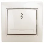 Переключатель Intro Plano 1-103-02 одноклавишный 10А-250В, IP20, СУ, слоновая кость