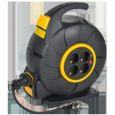 TWIST Катушка УК20 4мест. 2P+PE/20м 3х1,5мм2 автосм. IEK