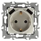 Розетка 2P+E 16A-250В, штор. с 2xUSB 5В-3А, Эра12, шампань (10/100/2000) 12-4109-04