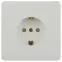 Розетка с заземлением 2P+E Schuko со шторками, 16А-250В, IP20, СУ, белый Intro 7-206-01 Style