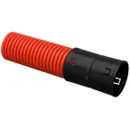Труба гофрированная двустенная ПНД d-90мм красная (50м) IEK