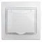 Розетка Intro Plano 1-207-01 с заземлением 2P+E Schuko с крышкой шторками, 16А-250В, IP20, СУ, белый