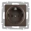Розетка Intro Accent 6-202-08 2P+E Schuko, 16А-250В, IP20, СУ, бронза