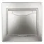 Розетка Intro Plano 1-203-03 с заземлением 2P+E Schuko с крышкой, 16А-250В, IP20, СУ, алюминий