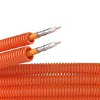 Электротруба ПНД гибкая гофрированная д.200м цвет оранжевый SAT нг(А)-HF 50м