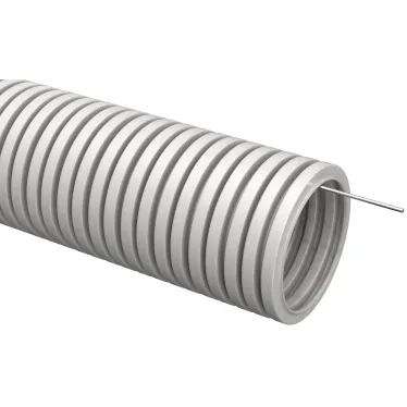 ELASTA Труба гофрированная ПВХ d-16мм с зондом (10м) IEK