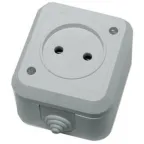 Nemliyer Розетка о/у без з/к серая 250В 16А IP20