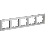                  BRITE Рамка 5 постов РУ-5-БрА алюминий
               