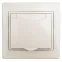 Розетка Intro Plano 1-203-02 с заземлением 2P+E Schuko с крышкой, 16А-250В, IP20, СУ, слоновая кость