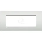 LivingLight Рамка AIR 7 постов Белый жемчуг
