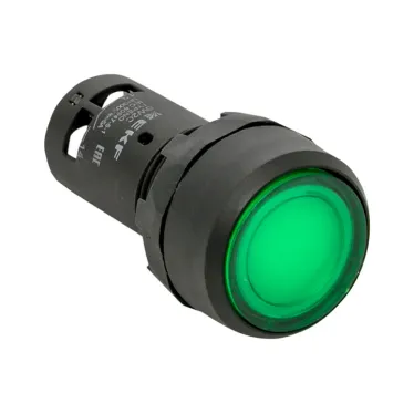 Кнопка зеленая SW2C-10D с подсветкой неон 1з IP54