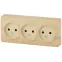 Розетка 3х2P, 16A-250В, ОУ, Эра Эксперт, сосна, 11-2207-11