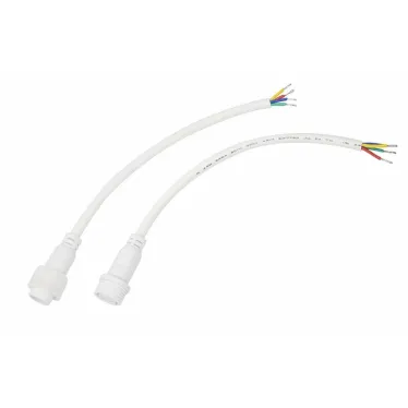 Соединительный кабель (4pin) герметичный (IP67) 4х0.75кв мм белый, REXANT