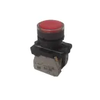 Кнопка КМЕ4610мЛ-24В-красный-1но+0нз-цилиндр-индикатор-IP65-
