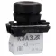 Кнопка КМЕ4622м-черный-2но+2нз-цилиндр-IP65-