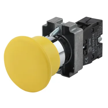 Кнопка управления LAY5-BC51''Грибок'' без подсветки желтая 1з