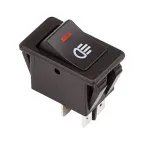 Выключатель клавишный 12V 35А (4с) ON-OFF с красной LED подсветкой