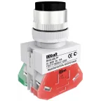                  Кнопка ABLFP 22мм черная 220В ВK-22
               
