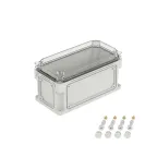                  Корпус IP66/IP67, 300х150х160 мм, без МП, с фланцами, прозрачная крышка H- 35 мм
               