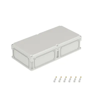 Корпус IP66/IP67, 600х300х146 мм, без МП, с фланцами, непрозрачная крышка H- 21 мм
