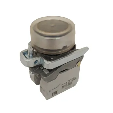 Кнопка КМЕ4210мС-черный-1но+0нз-цилиндр-IP65-