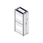 Шкаф Uniprom. 48U-600/1070. боковые панели 4шт. черный
