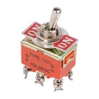Тумблер 250V 15А (6c) ON-ON двухполюсный (KN-202) (в упак. 1шт.)