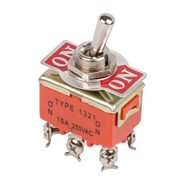 Тумблер 250V 15А (6c) ON-ON двухполюсный (KN-202) (в упак. 1шт.)