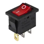                  Выключатель клавишный 24V 15А (3с) ON-OFF красный с подсветкой Mini
               