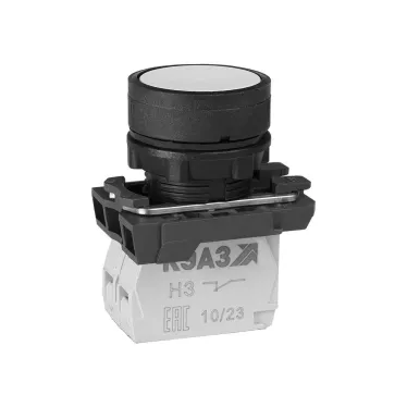 Кнопка КМЕ4122м-белый-2но+2нз-цилиндр-IP40-КЭАЗ